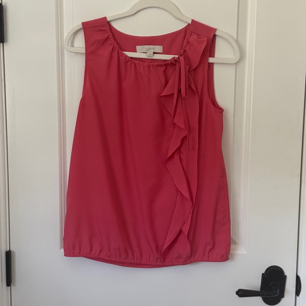 LOFT Blouse. Coral Color. Size Small
